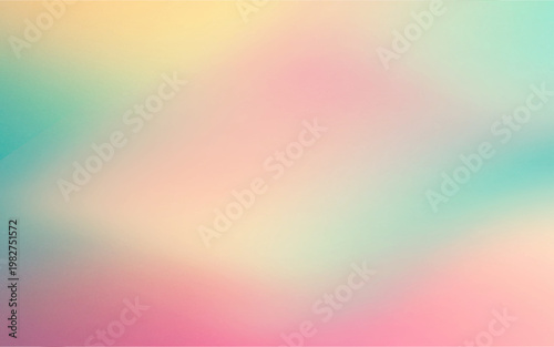 Amazing Blue Green Pink Blur Gradient With Grainy Noise Texture. Abstract Turquoise Mesh and Dynamic Flow Background