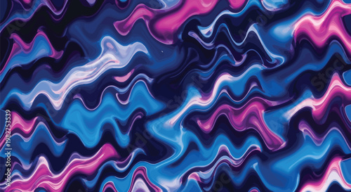 Abstract, wavy, liquid background, colorful gradient texture, modern design element, vibrant blue, pink, purple hues