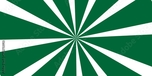 Abstract green grunge background design featuring a vintage sunburst pattern with rays and colorful stars on a retro paper texture illustration