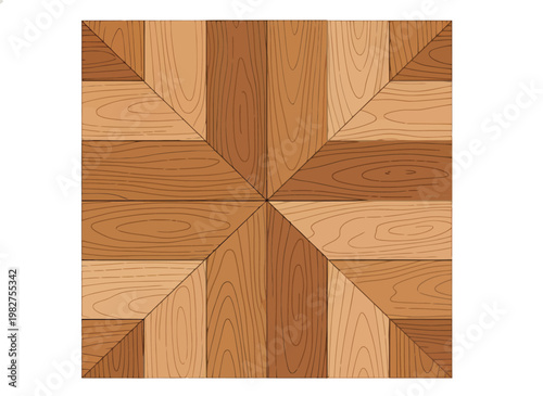 Wooden, Parquet, Floor, Pattern isolated on White Background