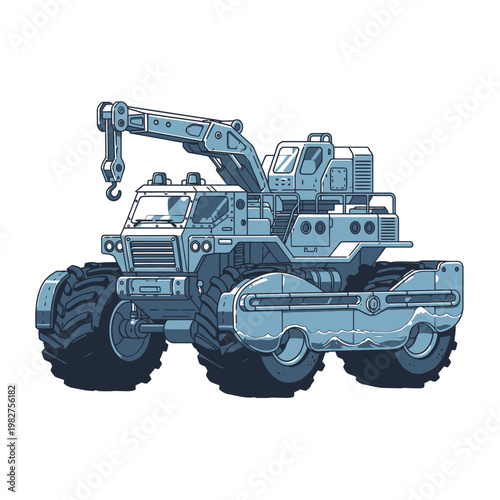 Large Heavy Duty Industrial Construction Tractor.