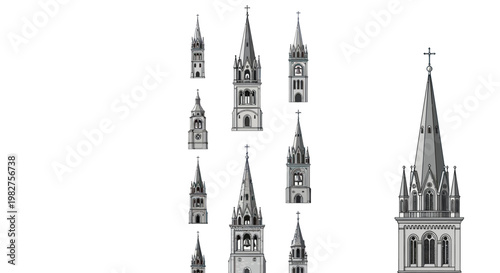 Gothic Church Spires Collection