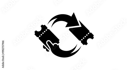 Icon of Recycling Process with Arrow and Puzzle Pieces for Sustainability and Waste Management