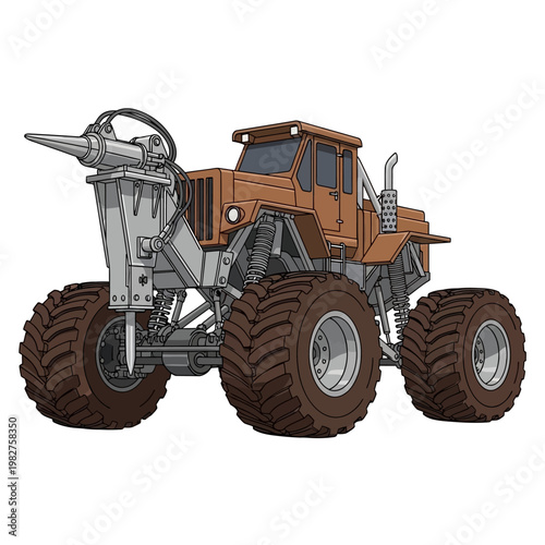 Large Monster Truck with Big Tires.