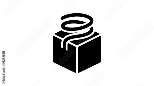 Vector Icon of a Gift Box with Ribbon and Bow for Celebration and Holiday Events