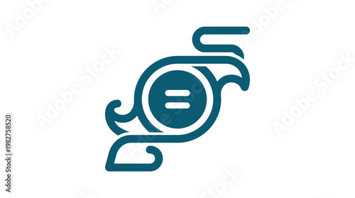 Vector Icon of Carbohydrate Molecule for Science and Education Designs