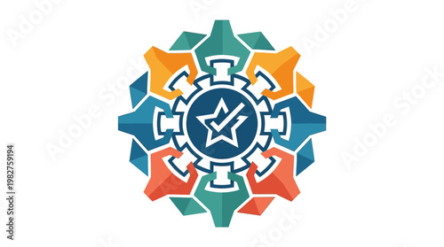 Icon of a Gear and Wrench Set for Maintenance and Repair in Vector Style