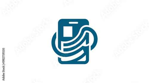 Icon of a Smartphone with a Shopping Cart Represents Mobile Commerce and Digital Transactions