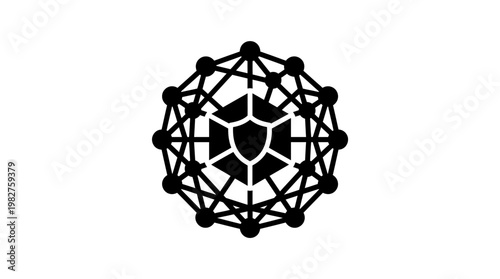 Vector Icon of a Molecule Structure for Scientific Research and Chemistry Illustration