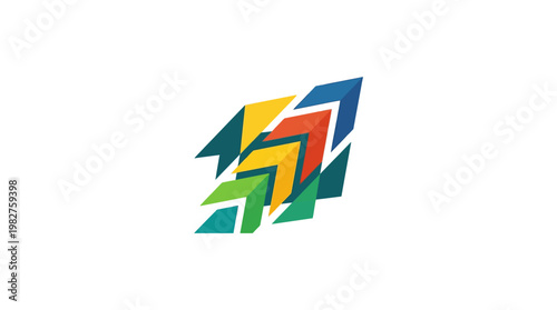 Colorful Abstract Arrow Icon Vector for Digital and Creative Design