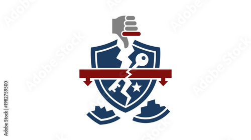 Icon of a Hand Holding a Banknote Above a Shield with Dollar Sign and Stars