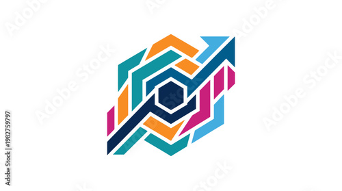 Icon of Modern Growth Concept in Vector Style for Business and Technology Representation