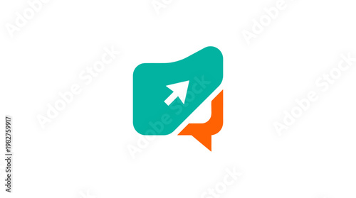 Free Download Icon of Growth Arrow Inside Speech Bubble for Communication and Progress Themes - GFXLoad