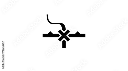 Icon of Smoking Cessation Symbol in Minimalist Vector Style for Health and Wellness Applications