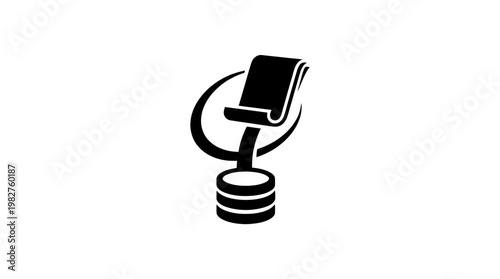 Icon of a Table Microphone Vector for Audio Recording and Broadcasting