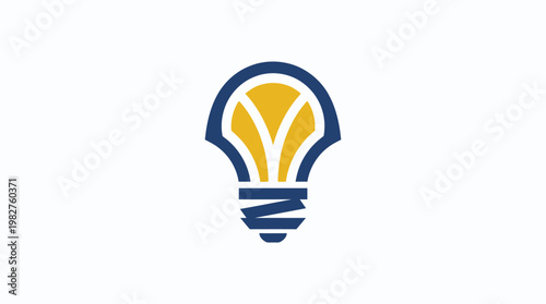 Icon Of Bright Idea Light Bulb Vector Illustration For Creativity Innovation And Inspiration