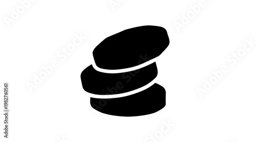 Icon of Stack Coins Vector Illustration for Finance and Economy Concept