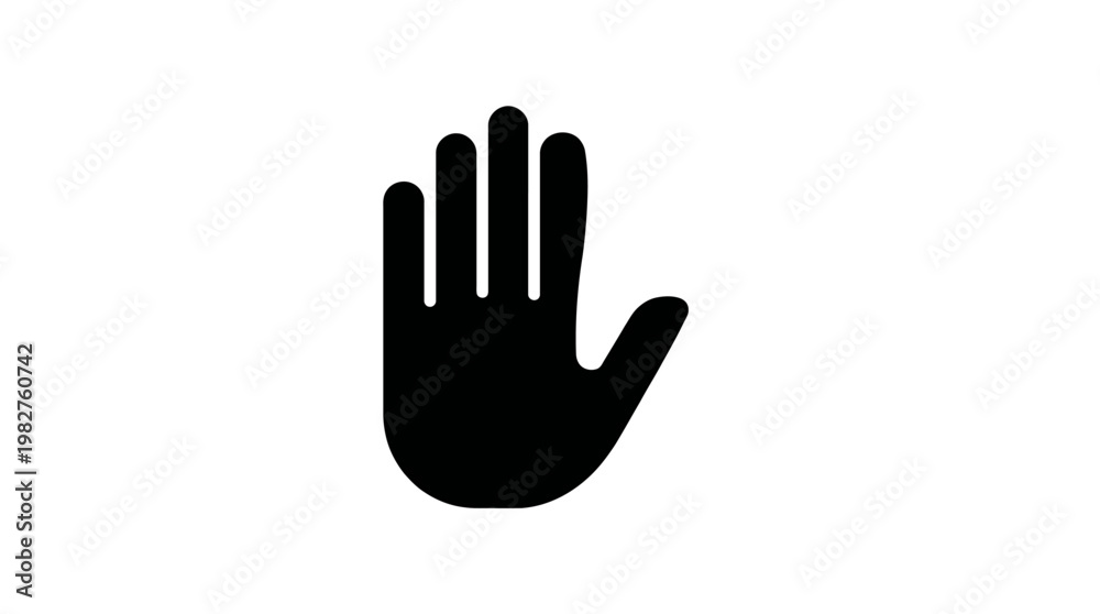 Fototapeta premium Minimalist Hand Icon Vector Illustration for Gesture and Communication Applications