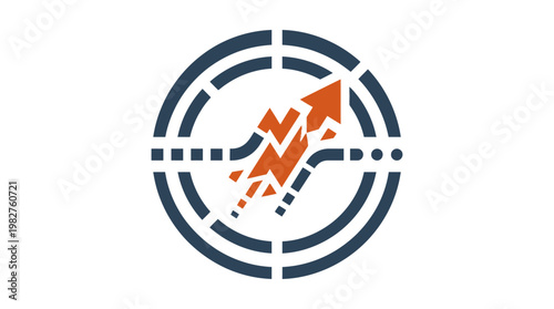Icon of Successful Business Growth and Market Expansion in Vector Style