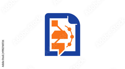 Icon of Molecular Science Illustration in Flat Design Style