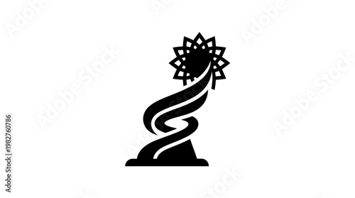 Icon of a Microorganism or Virus in a Scientific and Medical Style for Health Awareness