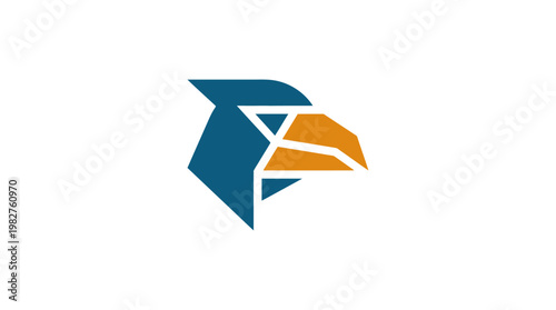 Vector Icon of a Bold Eagle Head in Modern Flat Style for Wildlife and Nature Themes
