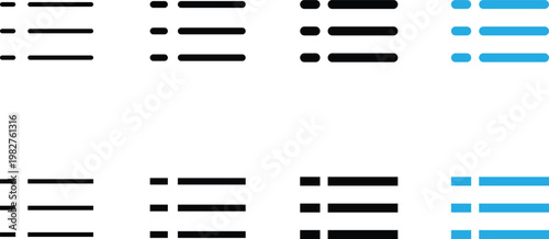 Set of list icons, vector illustration