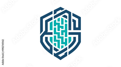 Abstract Maze Icon With Modern Design For Tech And Innovation Themes