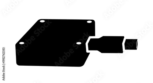 Black electronic device connector.