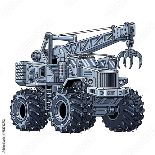 Large toy truck with claw.