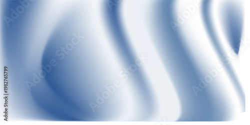 Abstract blue white luxury fabric wave background with copy space. Smooth liquid wave. Elegant shiny silk satin texture. Suit for wallpaper, cover, header, desktop, web, flyer. Vector illustration