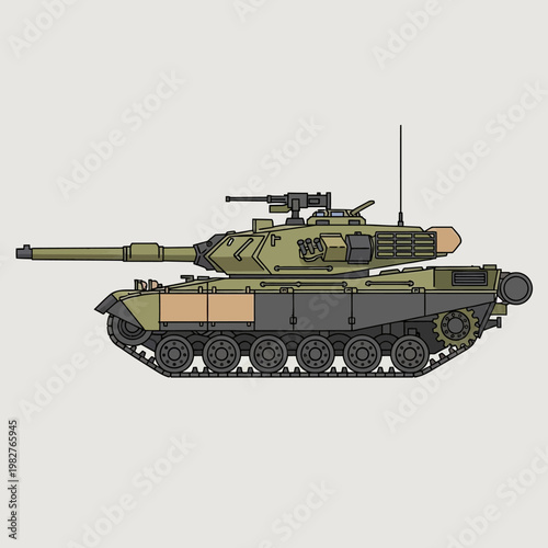 Modern Military Tank Illustration