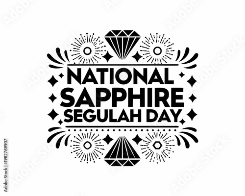 NATIONAL SAPPHIRE SEGULAH DAY vector illustration isolated on white background