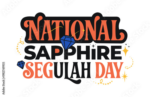 NATIONAL SAPPHIRE SEGULAH DAY vector illustration isolated on white background