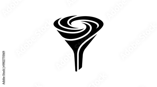Icon of Tornado or Twister Vector Illustration for Weather or Natural Disaster Concepts