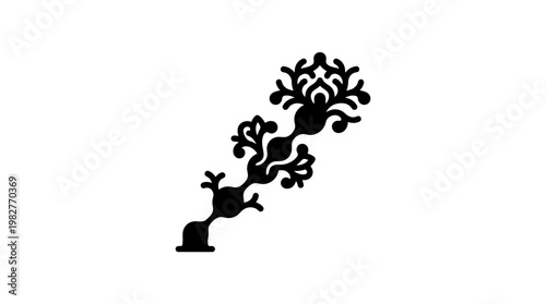 Vector Icon of a Tree with Abstract Branches for Natural Environment Design