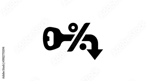 Icon Of Percentage Symbol For Financial And Business Applications In Flat Style