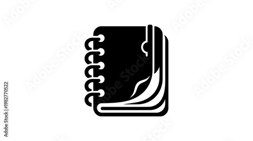 Icon of Notebook or Journal in Flat Vector Design for Office and Education Use