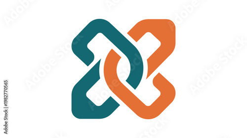 Icon of Interlinked Chain Links Vector Icon for Connectivity and Security