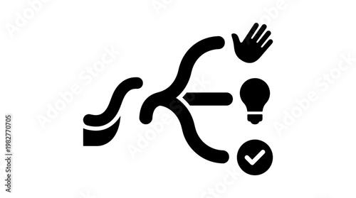 Vector Icon of Cheating Behavior With Hand and Light Bulb for Academic Integrity Awareness