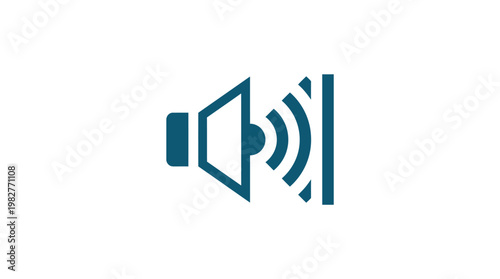 Vector Icon of a Loudspeaker for Sound and Audio Notification Applications
