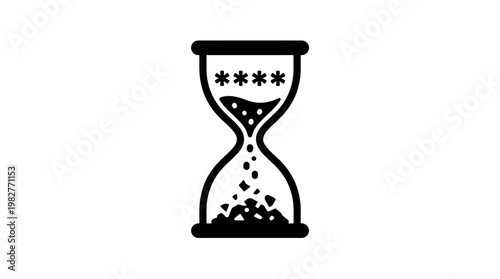 Vector Icon of an Hourglass Symbolizing Time and Patience for Digital Design