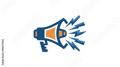 Vector Icon of Loudspeaker or Megaphone for Announcement and Communication