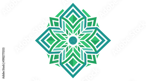 Icon of Intricate Geometric Pattern in Pure Line Style for Decorative and Design Use