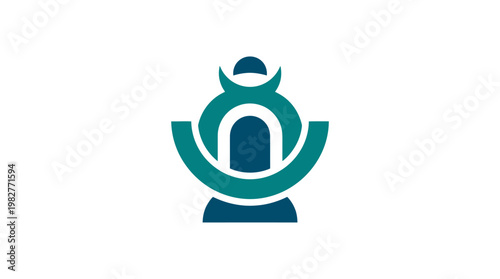 Icon of a Decorative Baby Elephant Figure, Cultural Symbol, Artistic Style Vector Icon