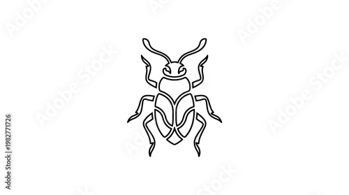 Vector Icon of Beetle Insect Illustration for Nature and Environmental Design