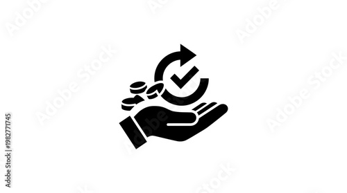 Icon of Financial Growth and Investment Success in Flat Vector Style