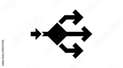 Vector Icon of a Decision Flowchart with Multiple Options for Business and Data Analysis