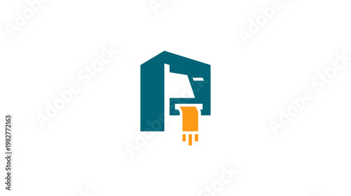 Icon of Smart Home Door Lock System in Modern Style for Security Infographics