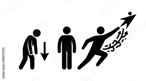 Icon of Human Progress and Personal Development in Vector Style